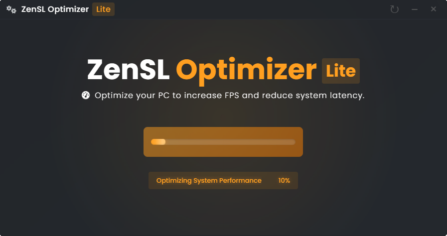 ZenSL Optimizer Optimizing Process